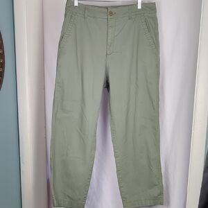 GAP Women's Green Girlfriend Khaki Pants Size 12